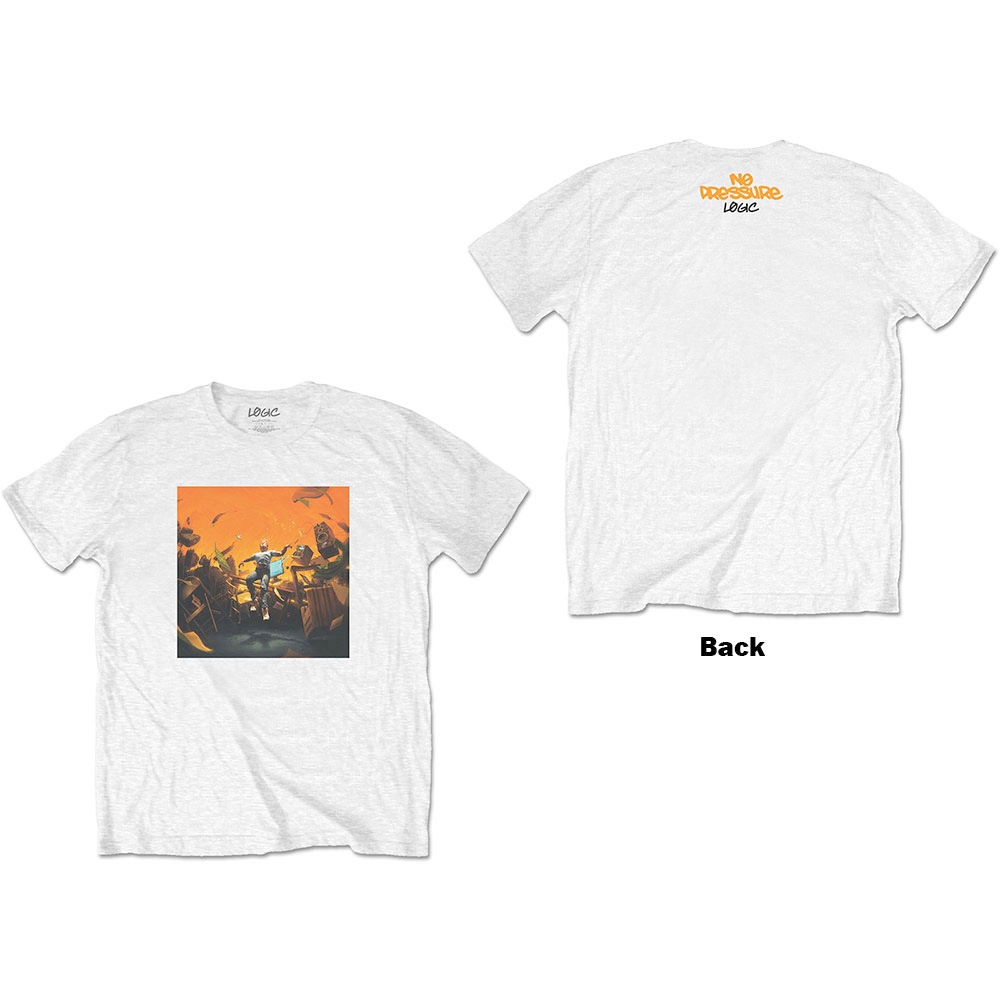 Logic - No Pressure Mens Tshirt - White